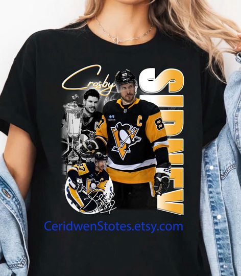 Sidney Crosby Shirt Ice Hockey Canadian Professional Hockey Championships Sport Merch Vintage Graphic Tee Gift Fans