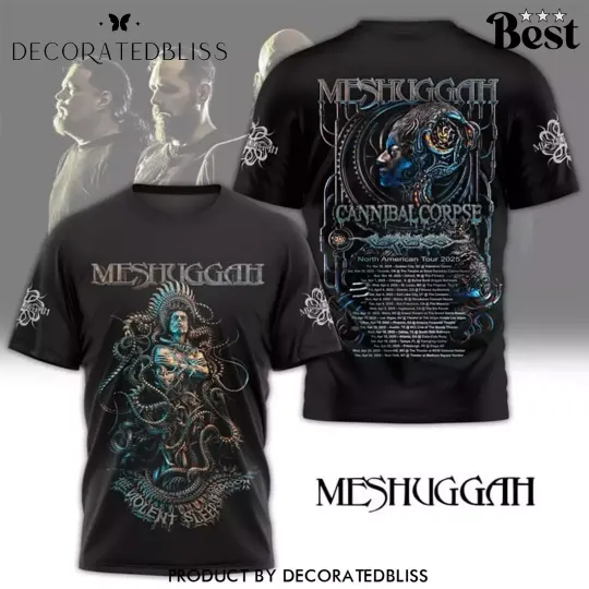 Meshuggah – Cannibal Corpse North American Tour 2025 3D T-Shirt Fan Gift Tee