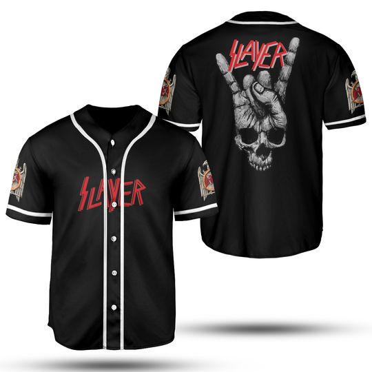 Slayer Rock Band 3D Baseball Jersey
