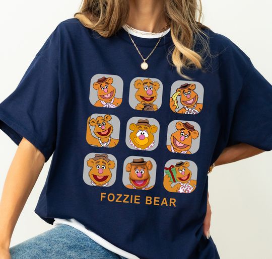 Disney The Muppets Fozzie Bear Moods Box Up Shirt, Fozzie Bear Funny Face Tee, Disney Family Matching Shirt, Disneyland Trip Outfits