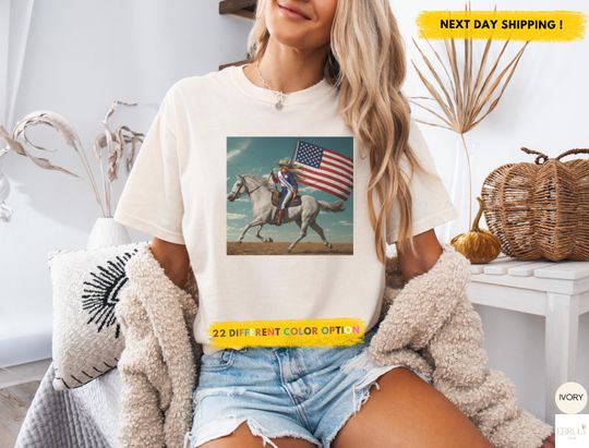 Comfort Color's Vintage Cowgirl T-Shirt, Western Cowgirl T-Shirt