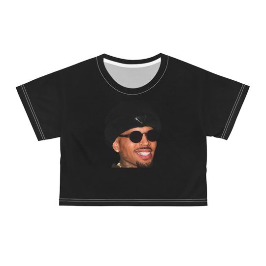 Chris Brown Women's Crop Tee for Chris Brown Concert Tour 2025, Chris Brown Concert Merchandise, Music Festival Crop Top, R&B Artist Fan