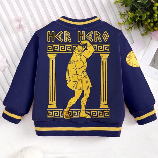 Hercules Her Hero Kids and Youth Baseball Jacket, Aldult Unisex Varsity Baseball Jacket