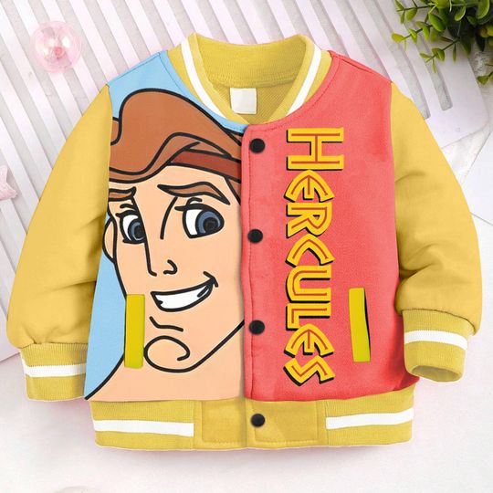 Hercules Kids and Youth Baseball Jacket, Aldult Unisex Varsity Baseball Jacket