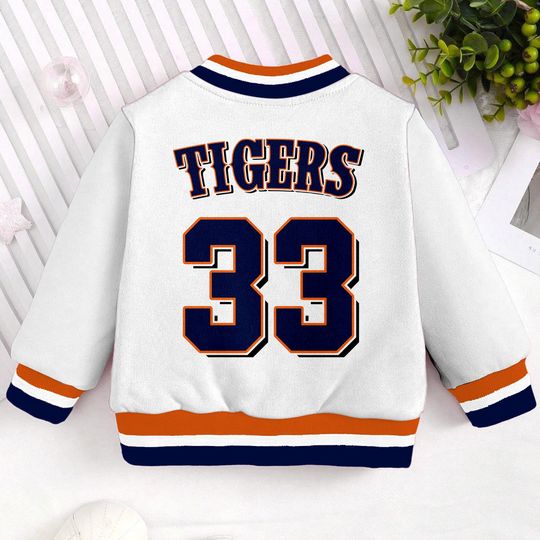 Custom Name Number Orange Navy Team Kids and Youth Baseball Jacket, Aldult Unisex Varsity Baseball Jacket