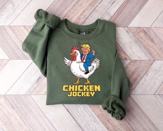 Trump Chicken Jockey shirt, Minecraft Movie shirt, Chicken Jockey Shirt, Funny Trump Shirt, Retro Comic Shirt, Chicken Jockey