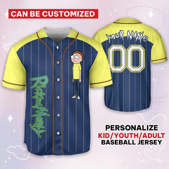 Custom Rick And Rickandmorty Rickandmorty Smith,Personalized Baseball Jersey Family,Funny Movie Cartoon Gift For Fans,Custom Name Shirt,Birthday Gift