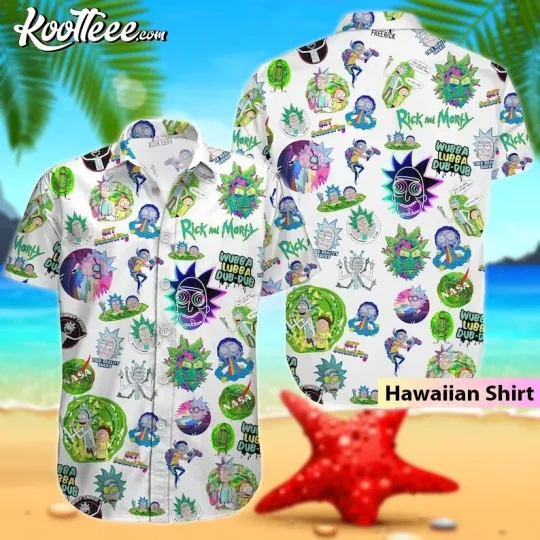 Rick And Rickandmorty Hawaiian Button Down Shirt Unisex Adults