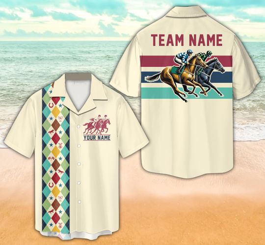 Personalized Kentucky Derby Churchill Downs Hawaiian Shirt, Custom Talk Derby To Me Button Up Shirt For Horse Racing Lover, Derby Party Gift