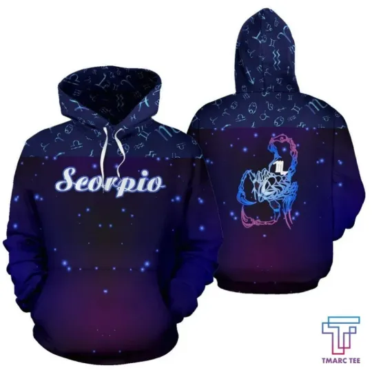 SCORPIO ZODIAC ALL OVER 3D HOODIE Mother Day Gift All Over Print