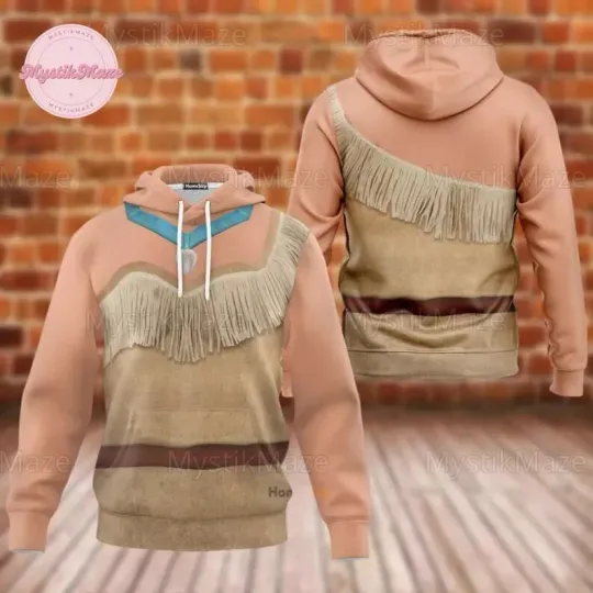 Halloween Pocahontas Princess Cosplay 3D HOODIE Mother Day Gift All Over Print