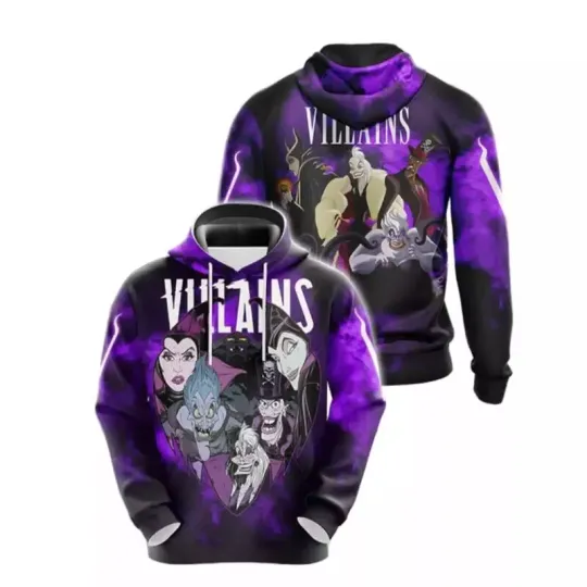 Halloween Villain Characters Bad Witches Spooky Season 3D HOODIE MOTHER DAY GIFT