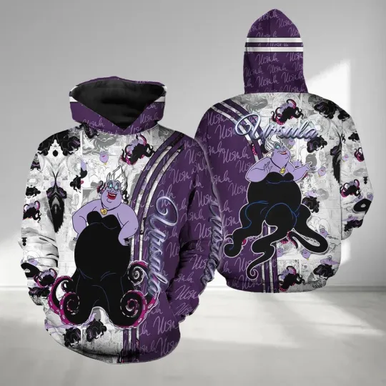 Octopus Purple Witch All Over Printed 3D HOODIE MOTHER DAY GIFT ALL OVER PRINT
