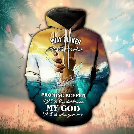 JESUS WAY MAKER SEA RESCUES HOODIE Mother Day Gift All Over Print Us Size Best