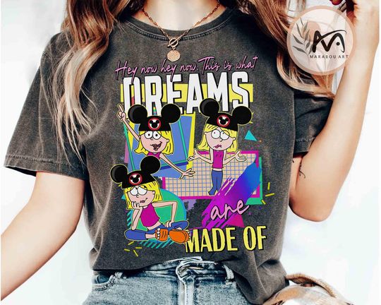 Retro 80s Disney Lizzie McGuire Mickey Ears Shirt, Cute Lizzie This Is What Dreams Are Made Of Tee, WDW Disneyland Girls Trip