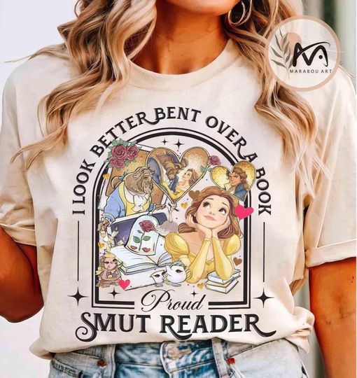 Disney Belle Princess Look Better Bent Over a Book, Belle's Book Club shirt, Beauty and the Beast, Bookish Shirt, Gift for Book Lover