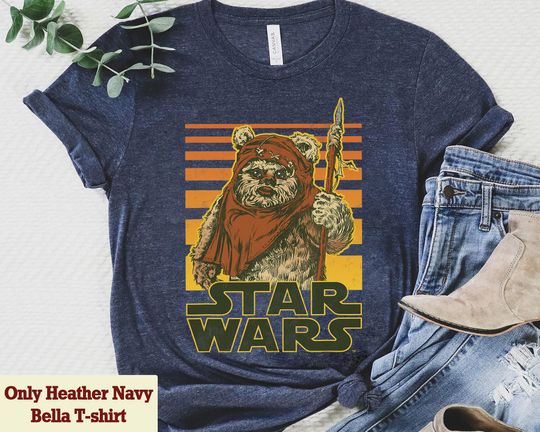Star Wars Wicket Retro Ewok Sunset Halftone Graphic Shirt, Galaxy's Edge Hollywood Studios Unisex Comfort Colors Tshirt Birthday Gift Tee