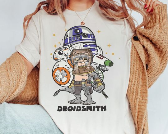 Star Wars The Rise Of Skywalker Babu Frik Droidsmith Shirt, Galaxy's Edge Holiday Trip Unisex T-shirt Family Birthday Gift Kid Tee