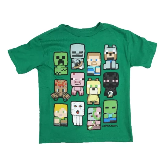 BOYS MINECRAFT BOBBLE MOBS ROLL CALL T SHIRT