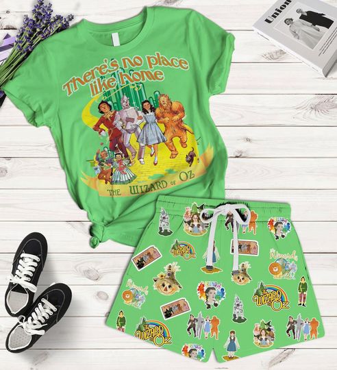 The Wizard Of Oz T-shirt And Shorts, 1939 90s Classic Movies Gift For Man Woman, Fantasy Movie Shirt, There's No Place Like Home Shirt