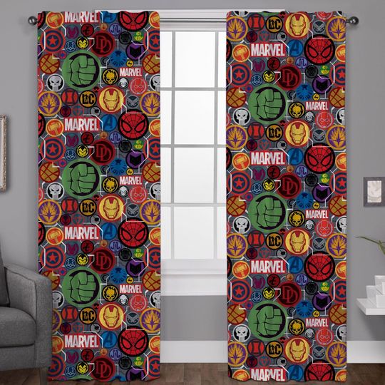Marvel Themed Window Curtains