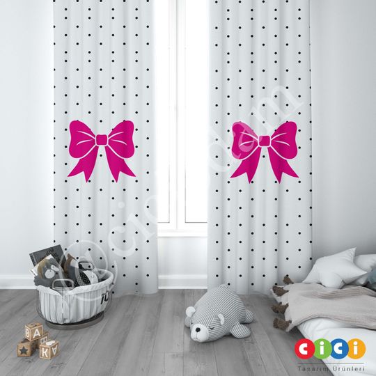 Bow Design Window Curtains
