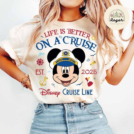 Mickey & Friends Disney Cruise Shirt, Life is better on a Cruise Disney Family Cruise Vacation 2025, Disney Wish Dream Magic Wonder Fantasy