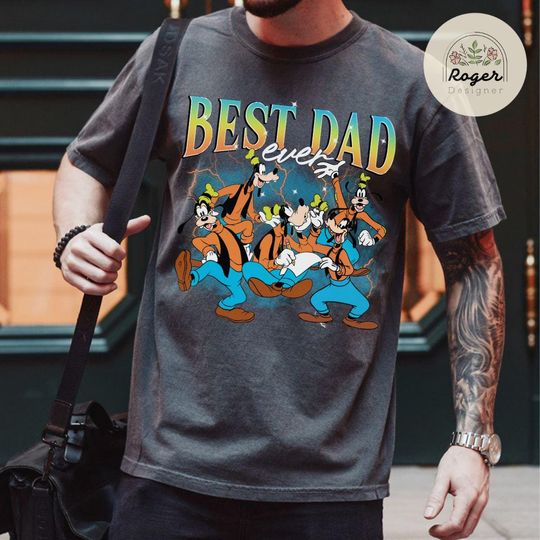 Multi-character Best Dad Ever Disney shirt, Daddy Disney Dad Shirt, Mens Disney shirt, Mufasa Goofy Father's day shirt, Princess security