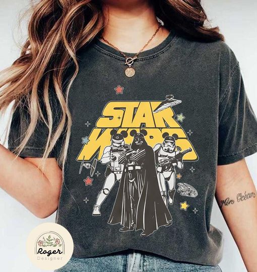Retro Star Wars shirt, Darth Vader and Stormtrooper shirt, Disney Family Trip shirts, Galaxy's Edge, May The Force Be With You T-shirt