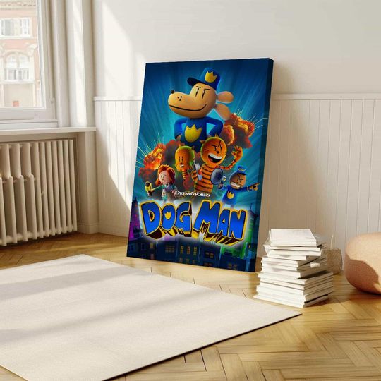 Dog Man (2025) Movie Poster, Wrapped Poster, Wall Art, Room Decoration, Retro Aesthetics,Birthday Present