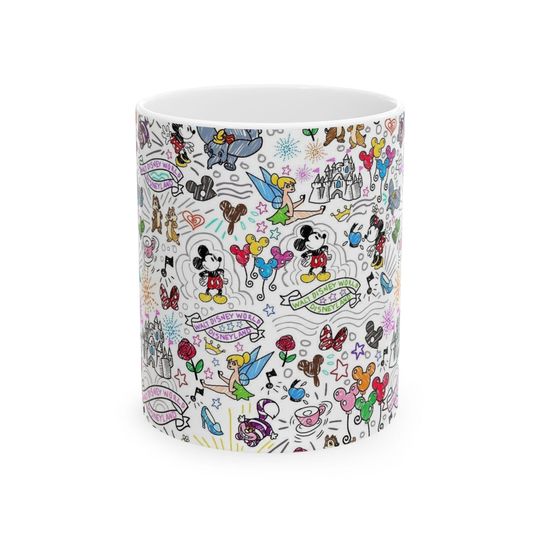 Discover Disney Mickey Mouse Ceramic Mug, Magical Gift for Kids Adults, Perfect for Birthdays, Holidays, Home Decor, Tea & Coffee Lovers