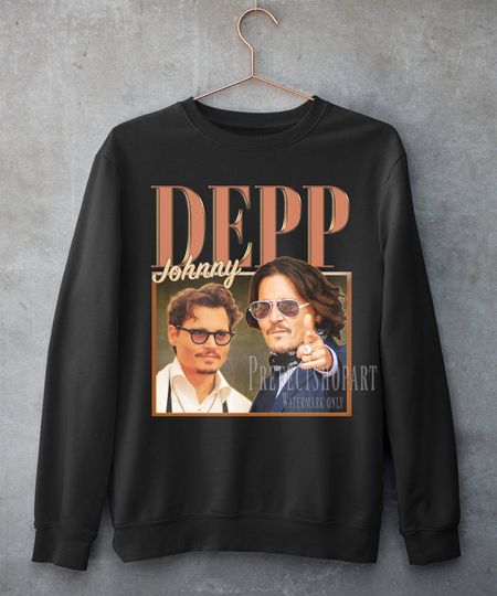 Johnny Depp Retro Sweatshirt, Johnny Depp Homage Sweatshirt, Johny Depp Sweatshirt, Johnny Depp Unisex Sweater, Johnny Depp Actor Sweatshirt