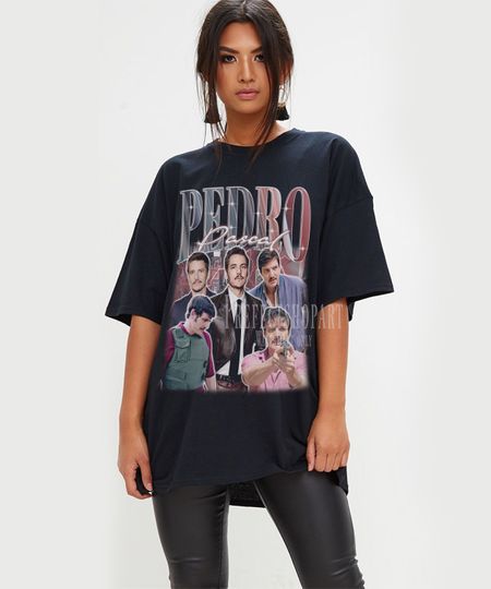 PEDRO PASCAL Shirt, Actor Pedro Pascal Shirt Retro 90s, Narco Pedro Pascal Fans Gift, Pedro Pascal Tribute Celebrity Shirt