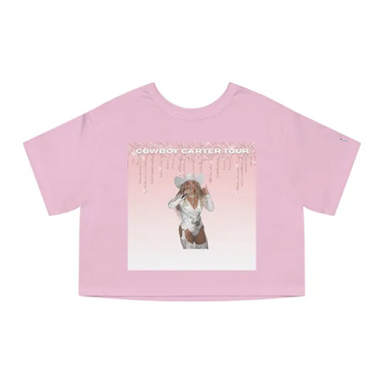 Cowboy Carter Tour Cropped T-Shirt, Beyonce T-Shirt, Vintage Style Tee, Festival Fashion, Concert Wear, Gift for Music Lovers