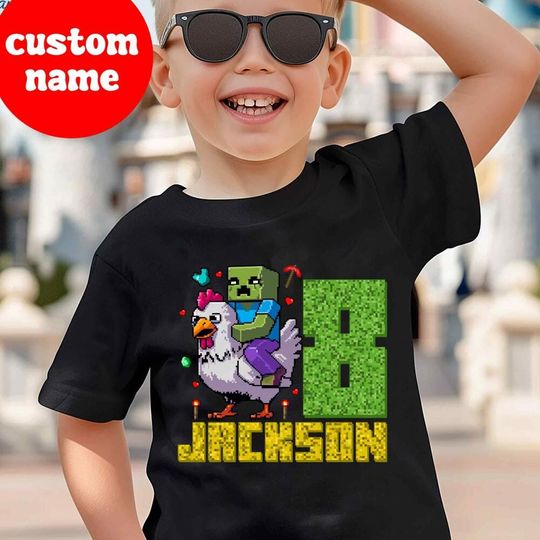 Custom Name Youth Kids Bruh It's My Birthday Shirt, Creeper Shirt, Minecraft Shirt, Game Lovers Shirt