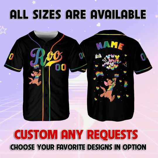 Winnie the Pooh Roo LGBT Rainbow Jersey, Disney Roo LGBT Support Jersey, Disney Pride Shirt, Disney Support Pride Month 2025 Shirt