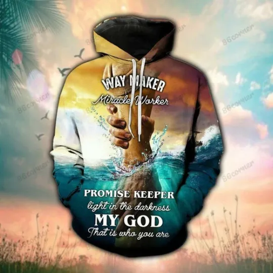 JESUS WAY MAKER SEA RESCUES HOODIE Mother Day Gift All Over Print Us Size Best