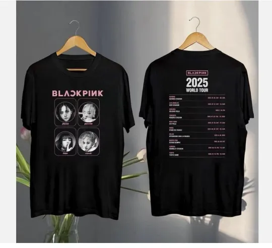 Graphic Black Pink Shirt, Black Pink World Tour 2025 Shirt