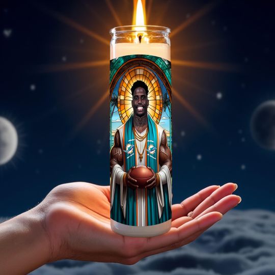 Tyreek Hill Celebrity Prayer Candle Saint Miami Dolphins