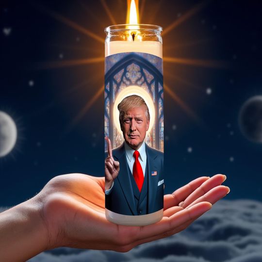 Donald Trump Celebrity Prayer Candle Saint Republican Make America Great Again
