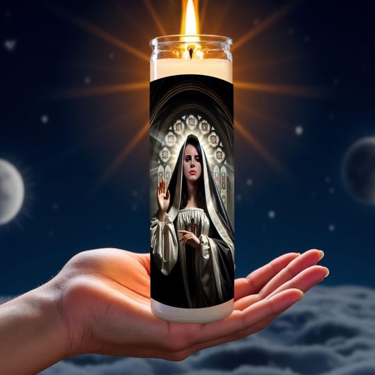 Lana Del Rey Celebrity Prayer Candle | Patron Saint of Summertime Sadness | Queen of Coney Island