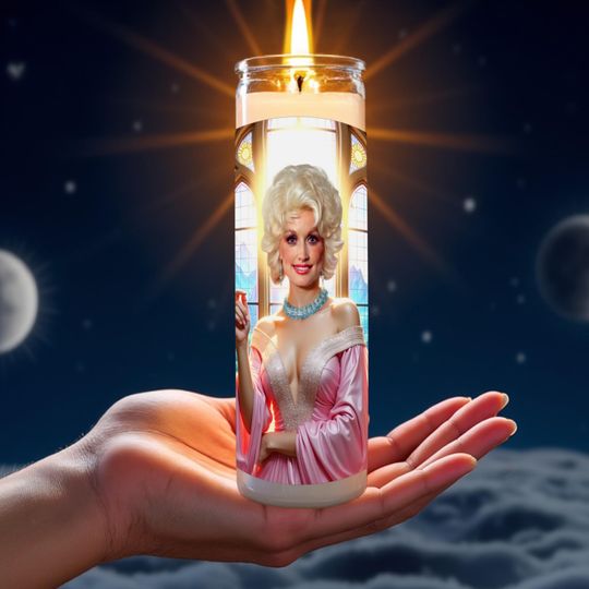 Dolly Parton Celebrity Prayer Candle | Country Saint | Queen of Nashville Holy Icon