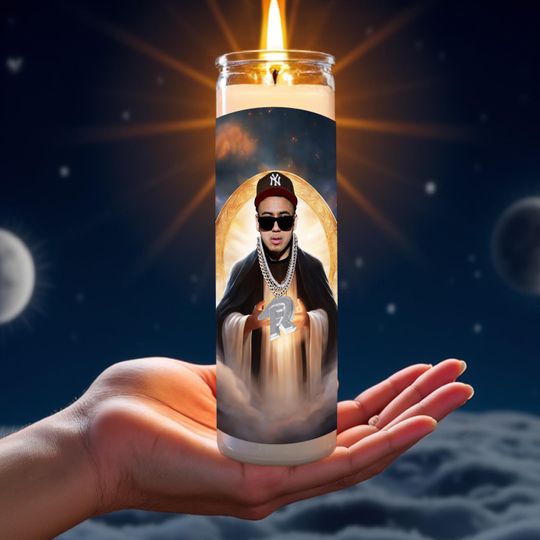 Fuerza Regida JOP Prayer Candle, Jesus Ortiz Paz Prayer Candle, TikTok Prayer Candle, Sabor Freza TQM