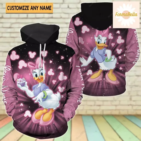 Personalized Daisy Duck 3D HOODIE US Size Dad Gift Mother Day Gift