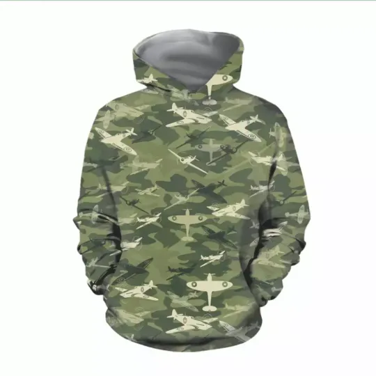 ALL OVER SUPERMARINE SPITFIRE 3D HOODIE Best Price Us size Mother Day Gift