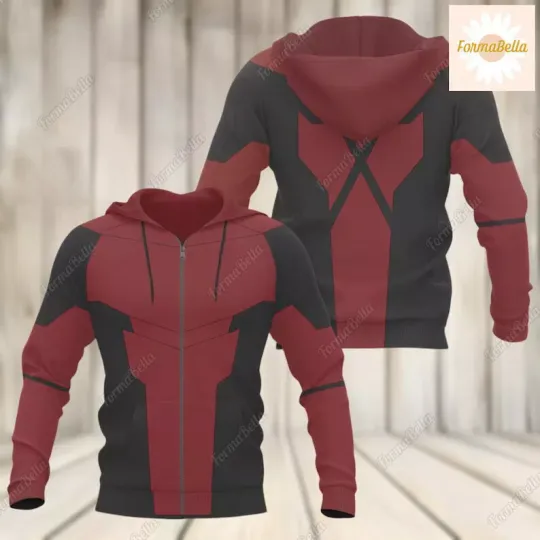Halloween Deadpool Costume Zip 3D HOODIE Mother Day Gift All Over Print us size
