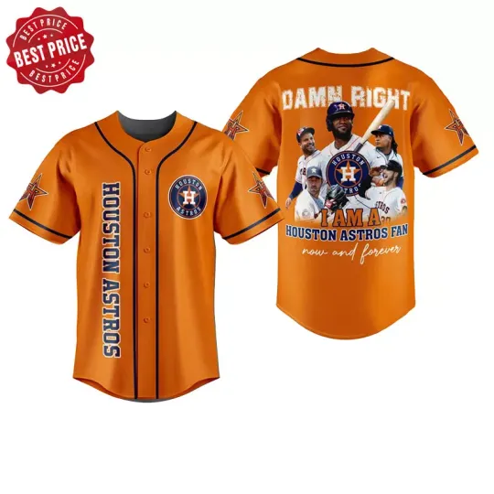 Damn Right I Am A Astros Fan Made Baseball Jersey