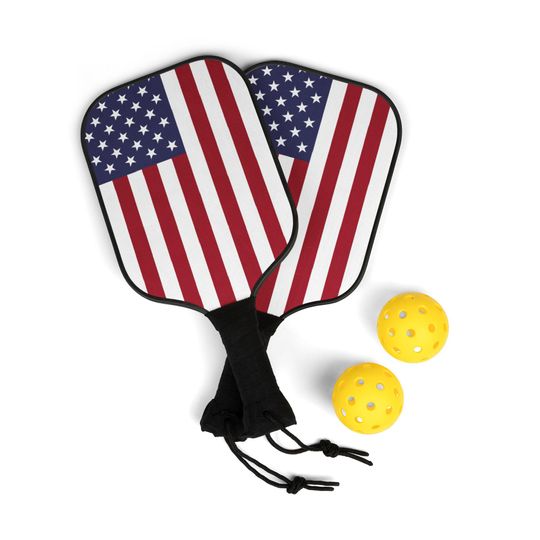 American Flag Pickleball Kit