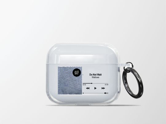 Song Name Air Pods Clear Case | Personalized Music Singer Soft Plastic Protective Apple AirPods 2 3 Pro Case with Carabiner Keychain