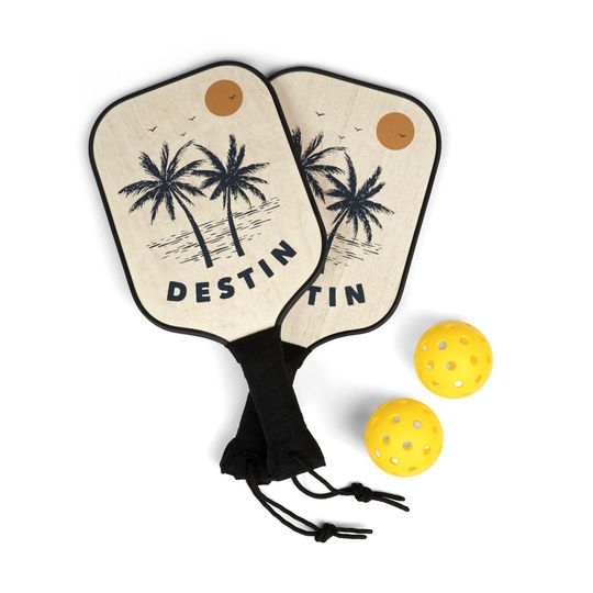 Pickleball Kit Destin, Florida Palm Tree - Pickleball Set, Pickleball Gear, Pickleball Bundle, Pickleball Equipment